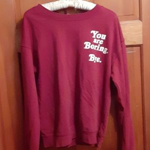 Maroon sweatshirt